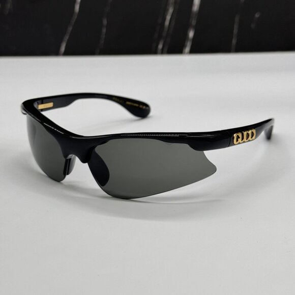 NEW GG1774S 006 GUCCI BLACK GREY MASK UNISEX GUCCI SUNGLASSES - Picture 3 of 11